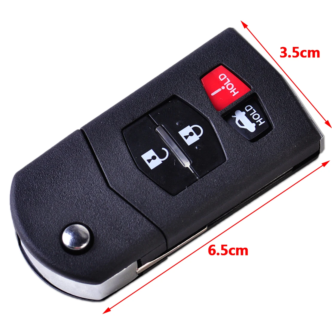 DWCX 4 Button Folding Remote Control Keyless Key Shell Case Fob Housing for Mazda 3 6 2010 -2012 For MX-5 Miata 2006 2007 - 2012