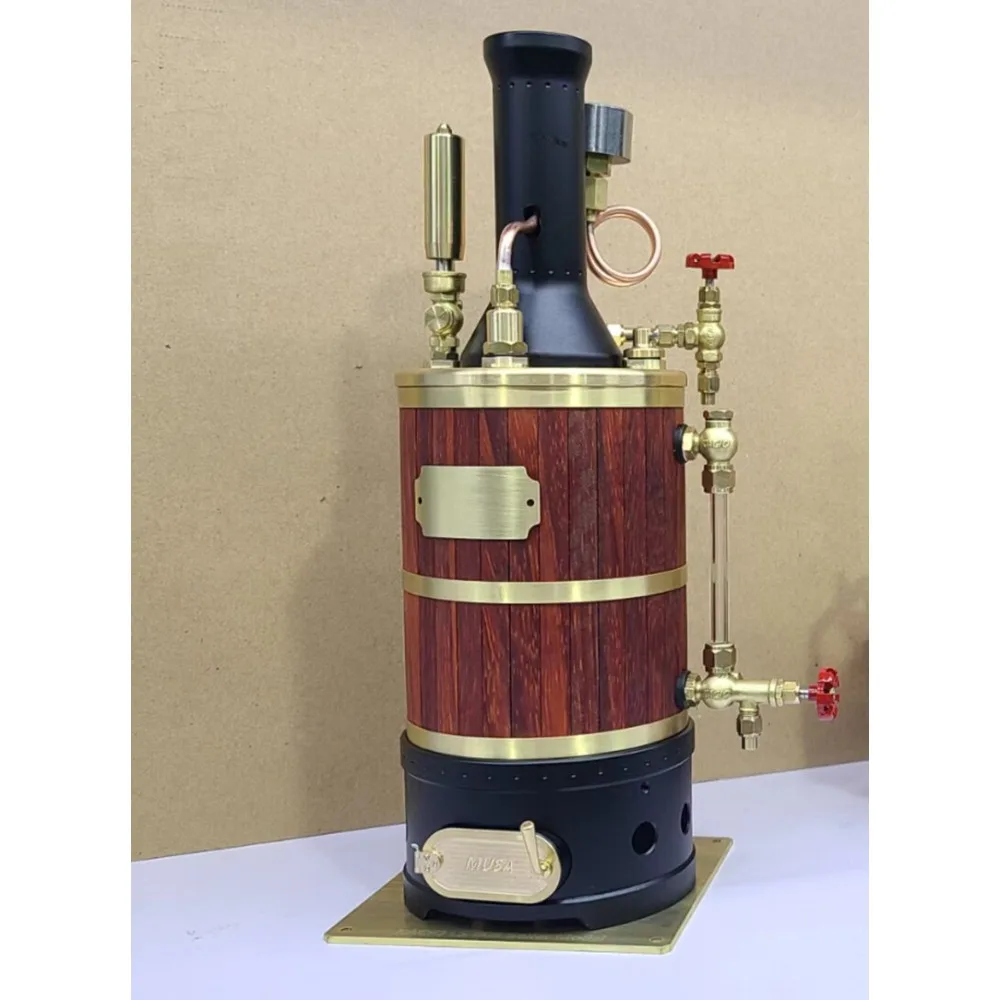 LS80S Vertical Boiler Model Retro Brass Steam Engine for RC Model Ship High-Efficiency DIY Assembleable Accessories Kit