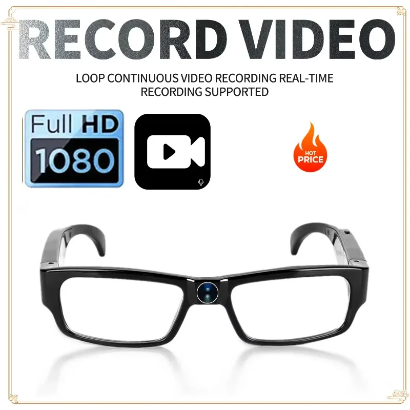 Mini cámara HD 1080P para disparar, grabadora de vídeo HD, gafas para conducir en bicicleta, gafas inteligentes con cámara para exteriores