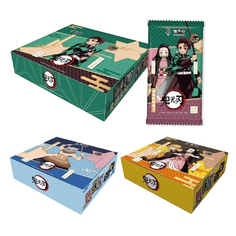 12 BOX Demon Slayer Cards Full Set Collection Booster Box PR Puzzle Cards SCP Rare Card Tanjirou Kamado Nezuko Character Cards