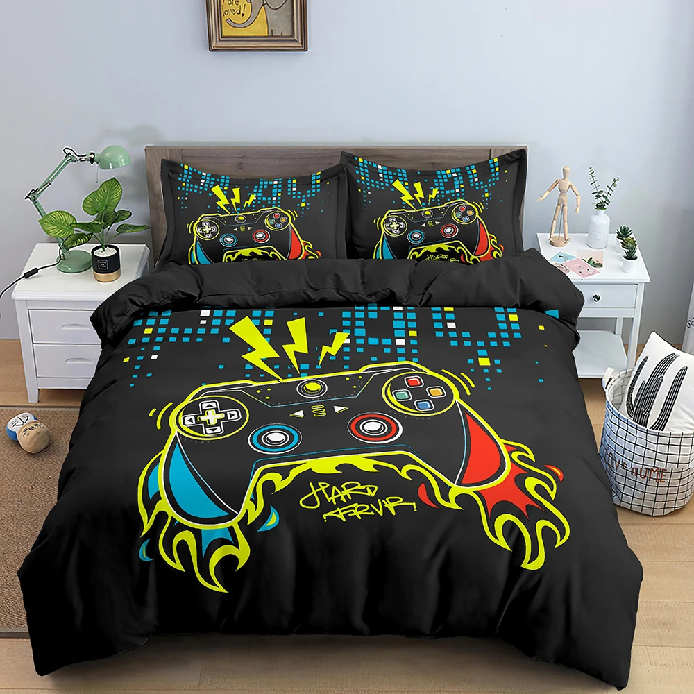 

Game Bedding Set Soft Duvet Cover Set Comfoter Bedding Quilt Cover With Pillowcase Kids Polyester Bedding Set Queen King Size