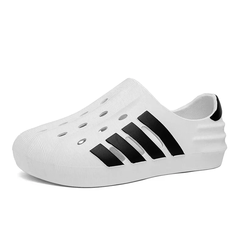 Men\'s Sandals Couple Style External Wearing Hole Shoes Non slip Tulip Slippers Outdoor Footwear Beach Casual Comfort Clogs