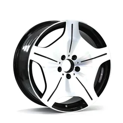 DX326 2024 New 5 Holes Black Machine Face 17 Inch Aluminum Alloy Car  Rims