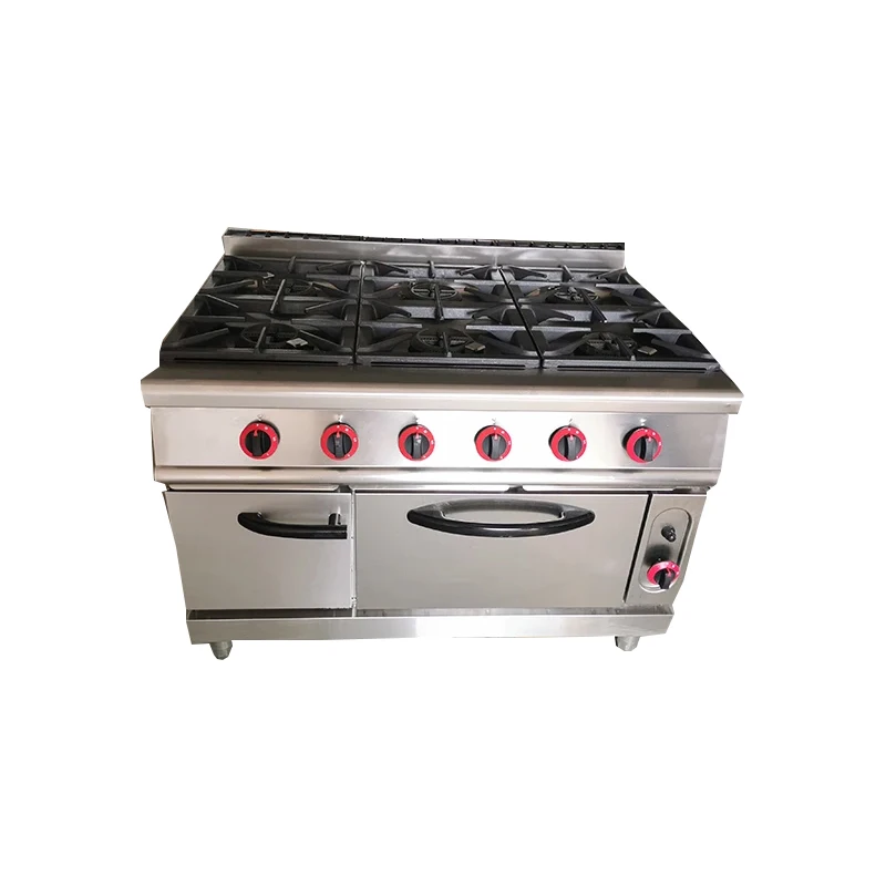 6 Burners Gas Stove Gas Range Stove 6 Burners Commercial Gas Stove with Oven for Sales