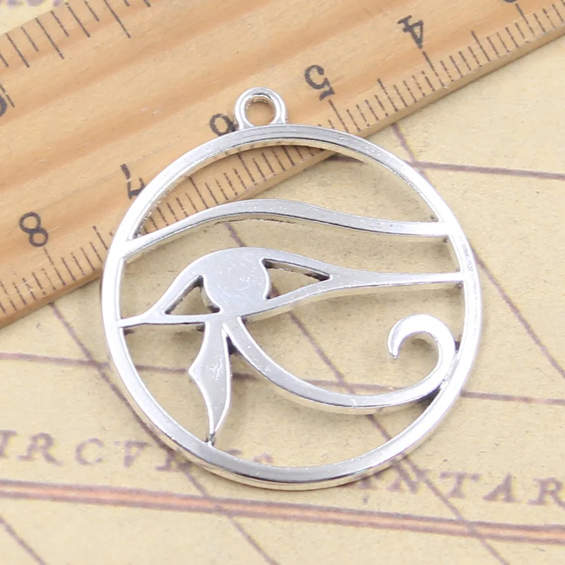 5pcs Charms Eye Of Horus 38x35mm Tibetan Silver Color Pendants Antique Jewelry Making DIY Handmade Craft