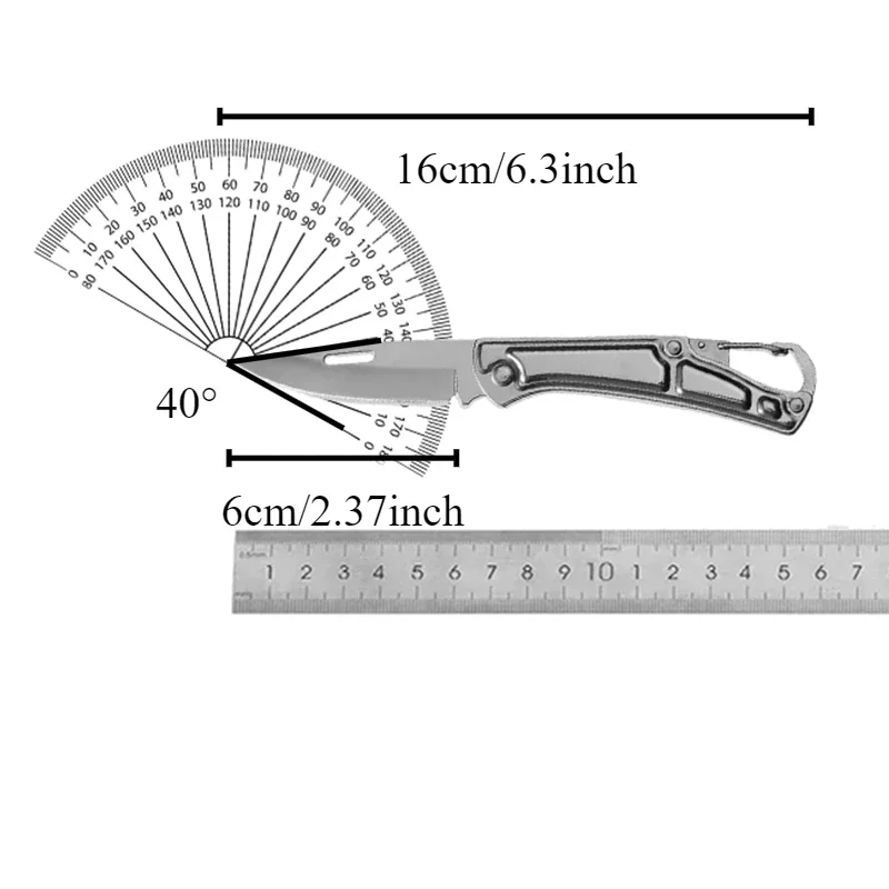 Portable High Hardness Mini Folding Knife Stainless Steel Survival Hunting Camping Self-defense Camping Knife Folding Knife