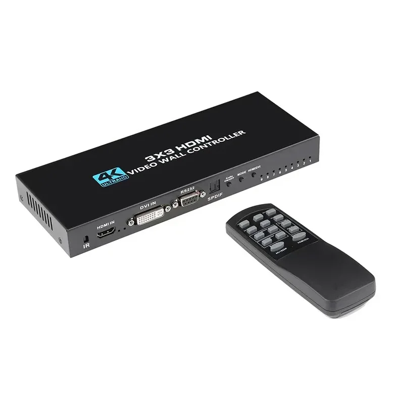 Picture 5: 4K 3x3 HDMI Video Wall Controller 1080p DVI Video Processor 1X2 1X4 1X3 2x2 2x3 2x4 Multi Screen Splice Processor TV Splicer Box