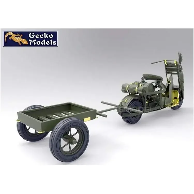 Gecko-modelo 35GM0041 M53 de paracaidista, conjunto de motocicleta, Tractor y Paracaidista, 1/35