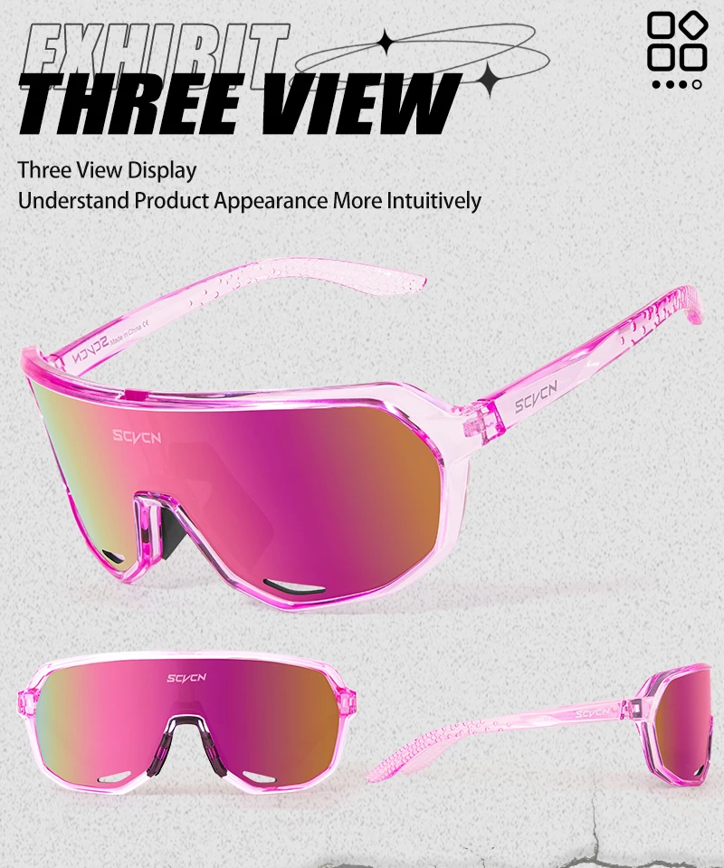 SCVCN Sportbrille UV400 Radsport-Sonnenbrille für Herren und Damen Modische Shades MTB Mountainbike Rennrad 2026 Eyewear Schutzbrille – Detail 14