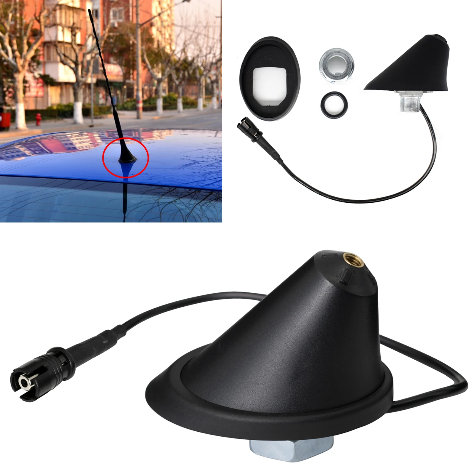 Samochodowa antena radiowa na dach Podstawa anteny AM FM Uszczelka anteny do Mazda 3 5 6 VW Golf Mk3 Mk4 Mk5 Polo 6n2 9n Passat B5 New Beetle