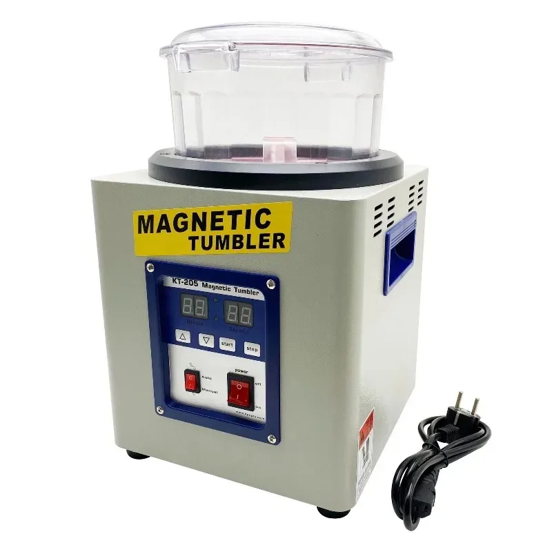 KT205 Desktop Digital Display Magnetic Polishing Machine Grinding Machine, Metal Jewelry Polishing and Polishing Deburring
