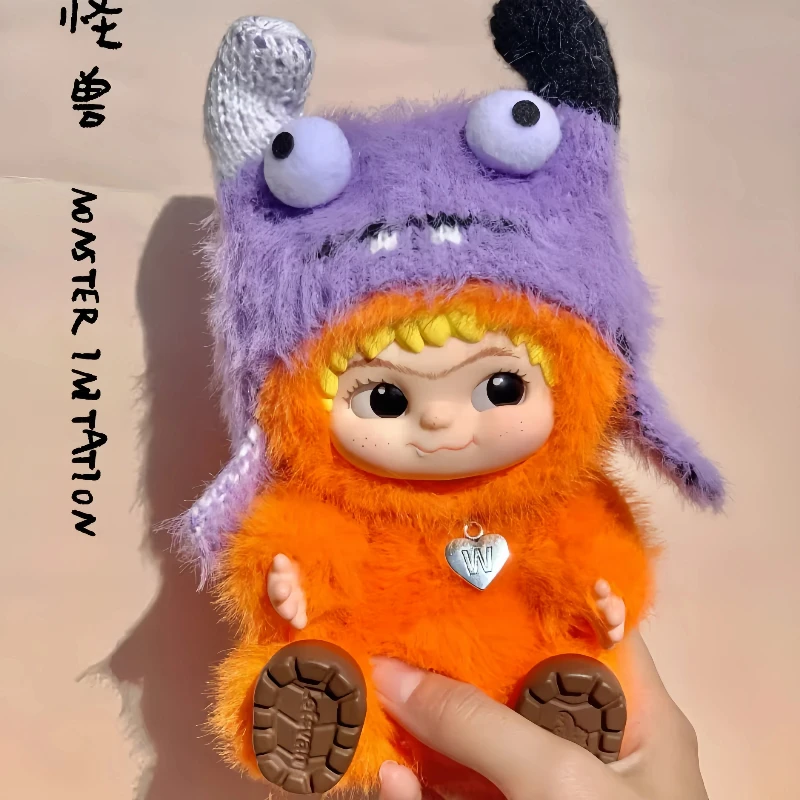 دمية واقعية من سلسلة WAKUKU للحفلات المرحة، سلسلة مفاتيح على شكل وحش، صندوق هدايا كاواي، قلادة للحقيبة، زينة، هدية لطيفة