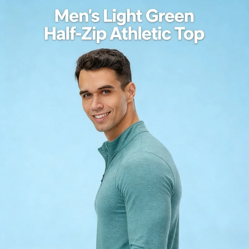 

Новинка 2026, мужская тренировочная толстовка с половиной молнии, быстросохнущая и приталенная для бега и тренажерного зала в холодную погоду