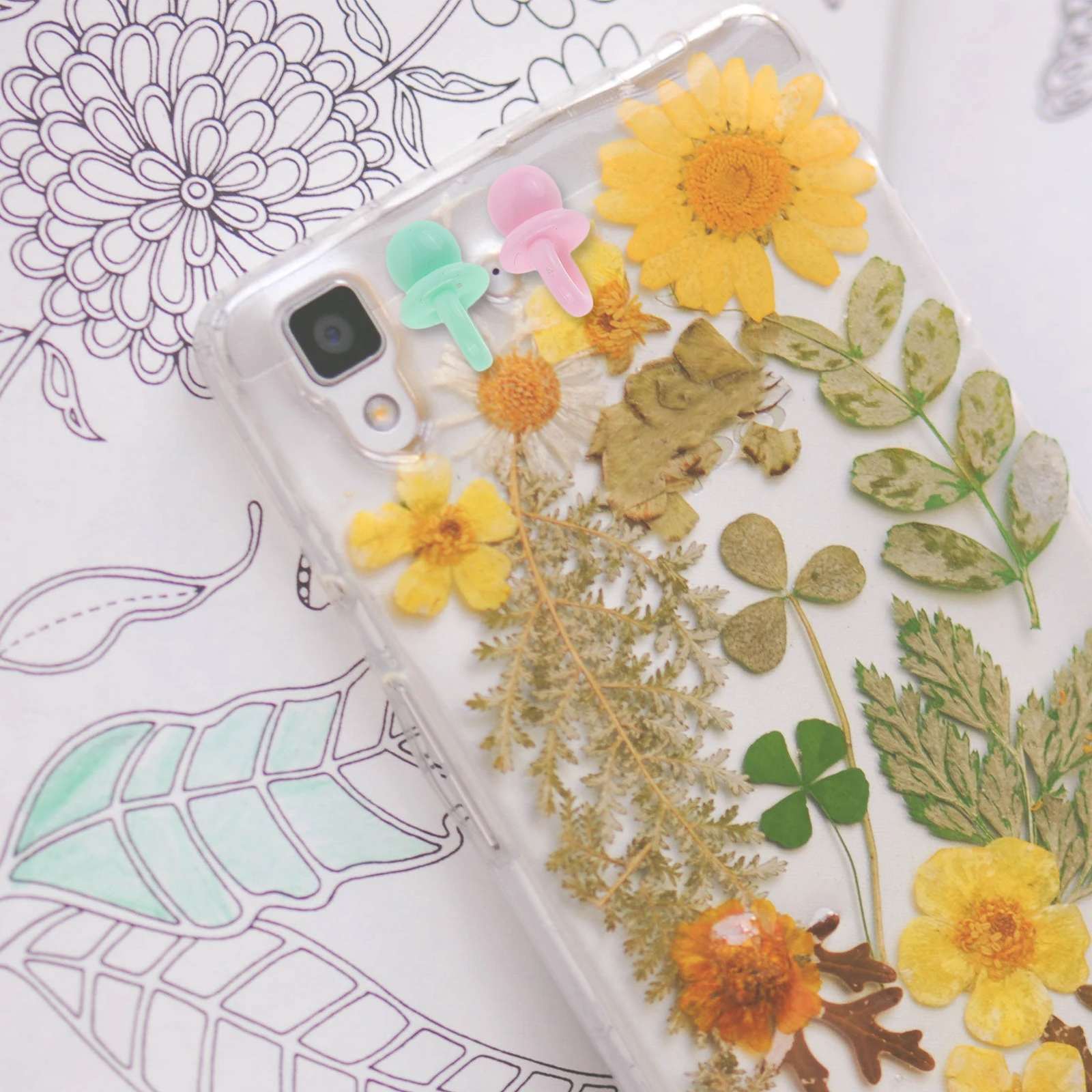 50 Pcs Simulated Pacifier Accessories Charms for Phone Case Baby Pacifiers Creative Cute Resin Decor