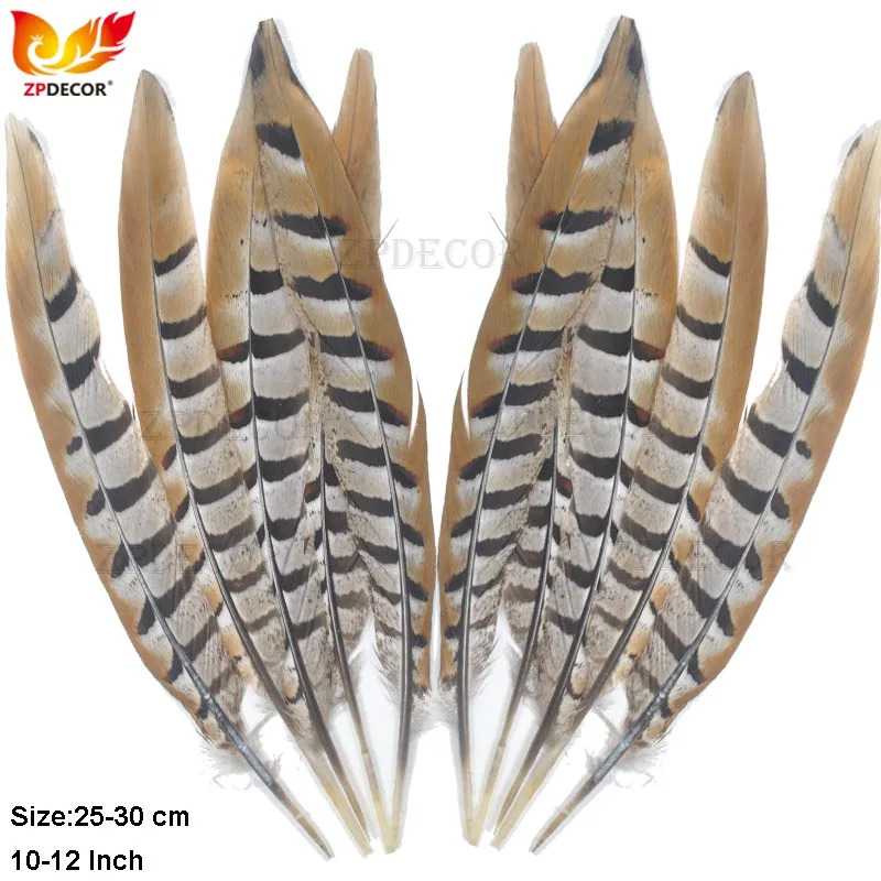 

ZPDECOR Ривз перья фазана длиной 25-30 см 10-12 дюймов перья для поделок своими руками