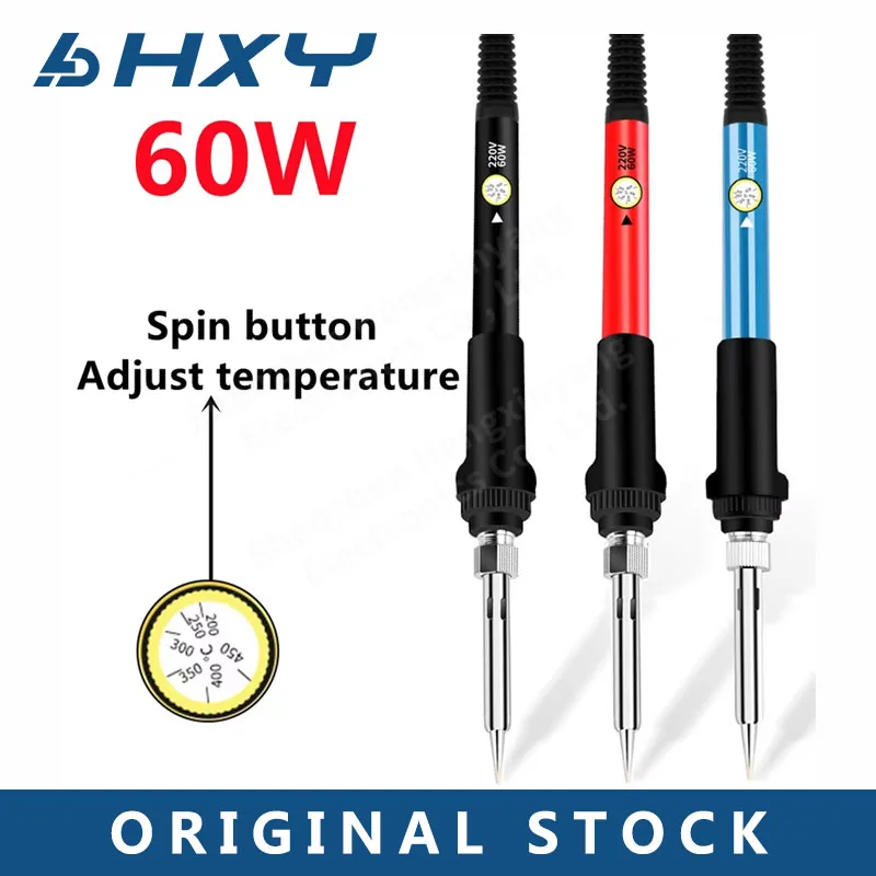 Mini Soldering Iron Adjustable Temperature Electric Solder Iron Rework Station Mini Handle Heat Pencil Welding Repair Tools 60W