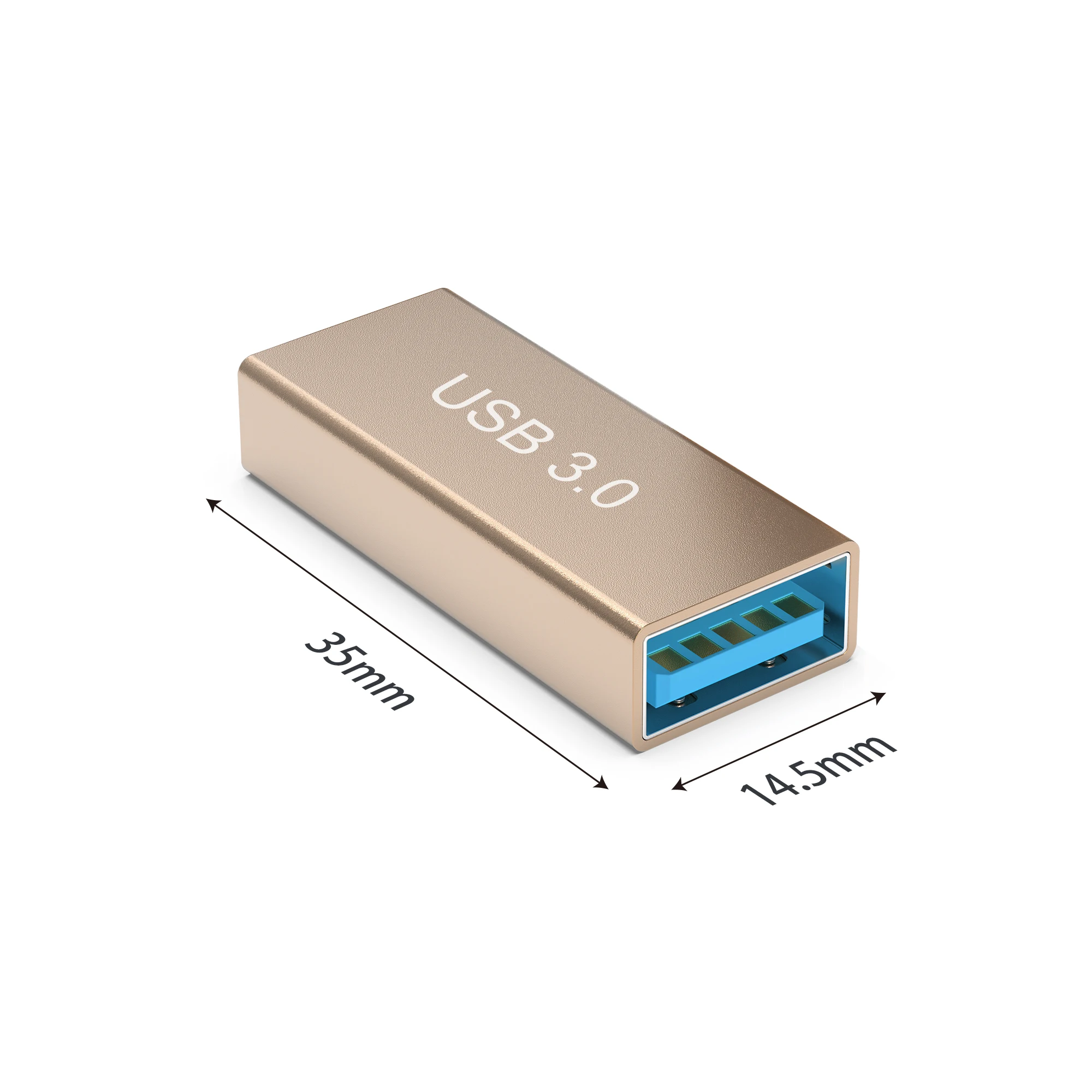 USB 3.0 Type A Female to A Female Connector Adapter OTG  AF to AF Coupler F/F Gender Changer Extender Converter Gold