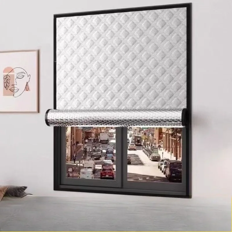 Winter Windproof Warm Curtain Window Windshield Artifact Bedroom Insulation Non-punching Cold Graphene Heat Storage
