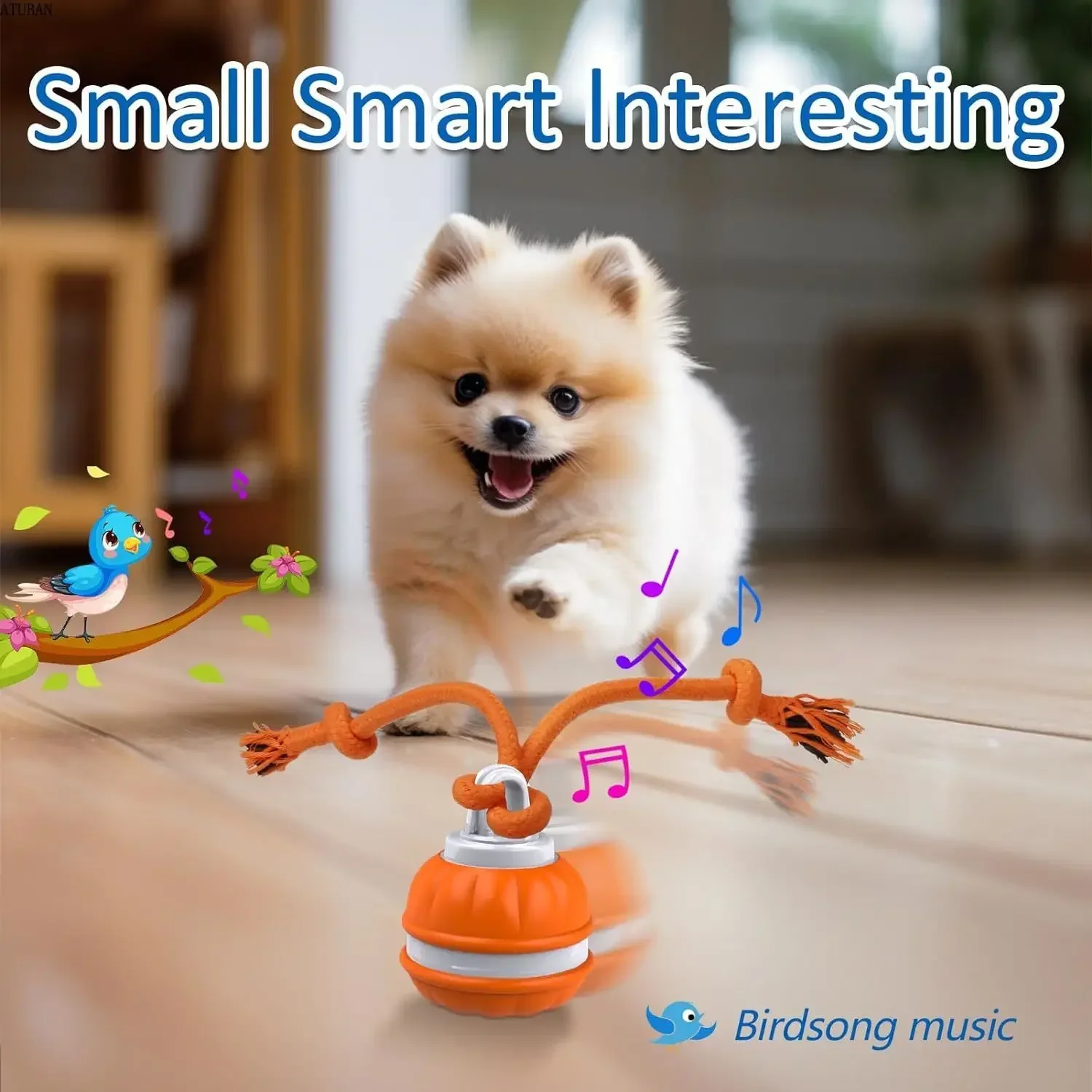 KLYM Interactive Dog Toys,Motion Activated Dog Ball,Automatic Rolling Ball Toys for Puppy,Active Rolling Ball for Cats&Dogs