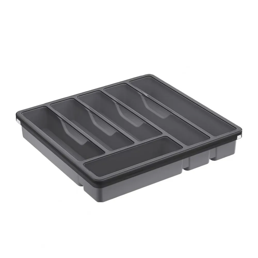 

Plastic Kitchen Cutlery Storage Box 6 Grids Tableware Organizer Kitchen Flatware Utensil Holder With Lid Multifunction