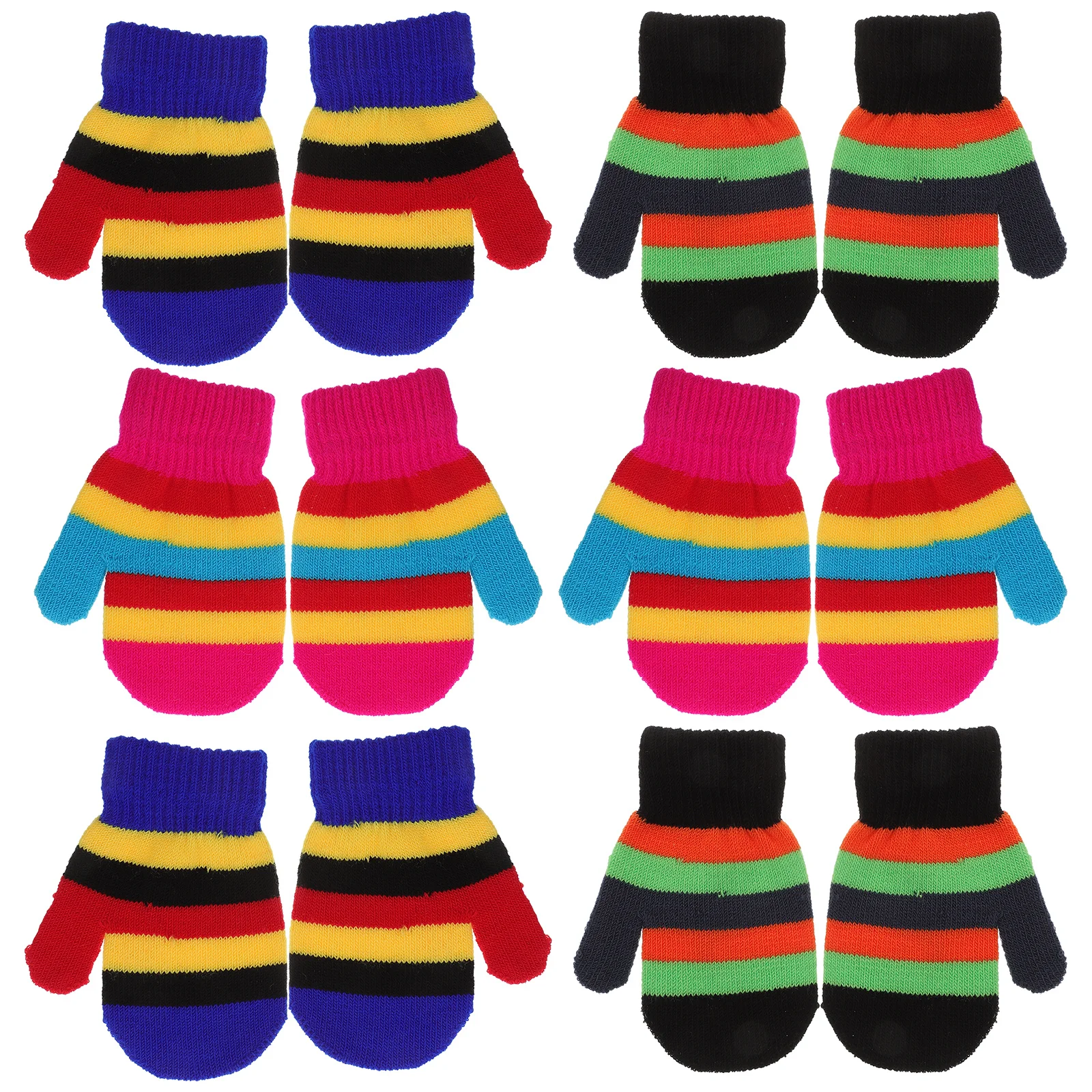 ถุงมือถักที่ให้ความอบอุ่นในฤดูหนาว ป้องกันรอยขีดข่วน ป้องกันความเย็น สวมใส่กลางแจ้งได้ สีสันสดใส สำหรับทุกเพศ