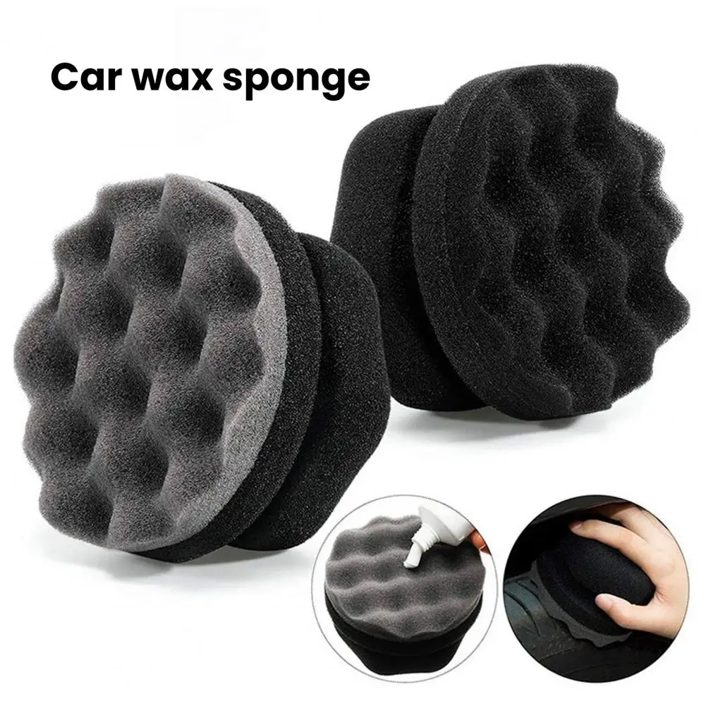 

Car Supplies High Density Elastic Tire Shine Applicator Multi-functional Sponge Pad for Car Detailing Waxing 3 Pack Car Waxing