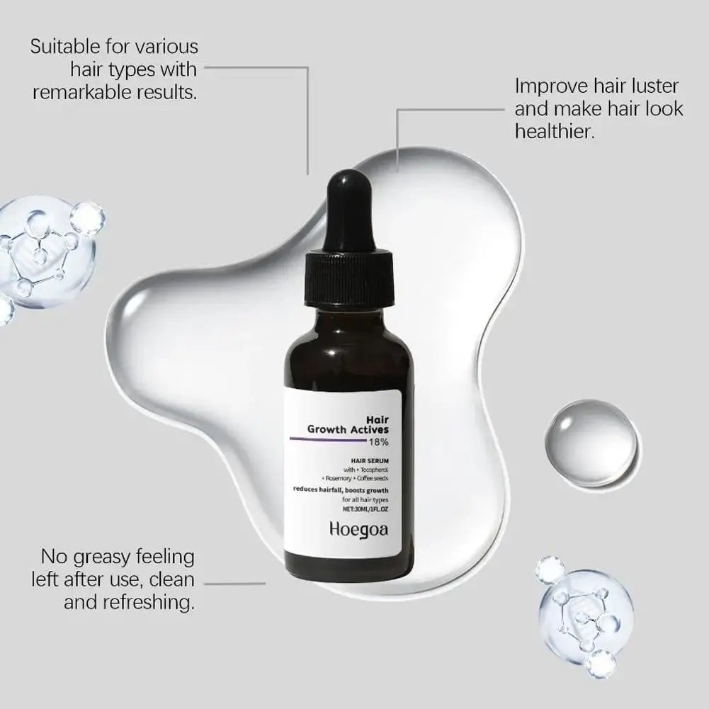 미니멀리스트 헤어 성장 활성제 18% 헤어 성장 세럼 프로카필%2C 카픽실 30ml 헤어 케어 에센스 보습 및 복구