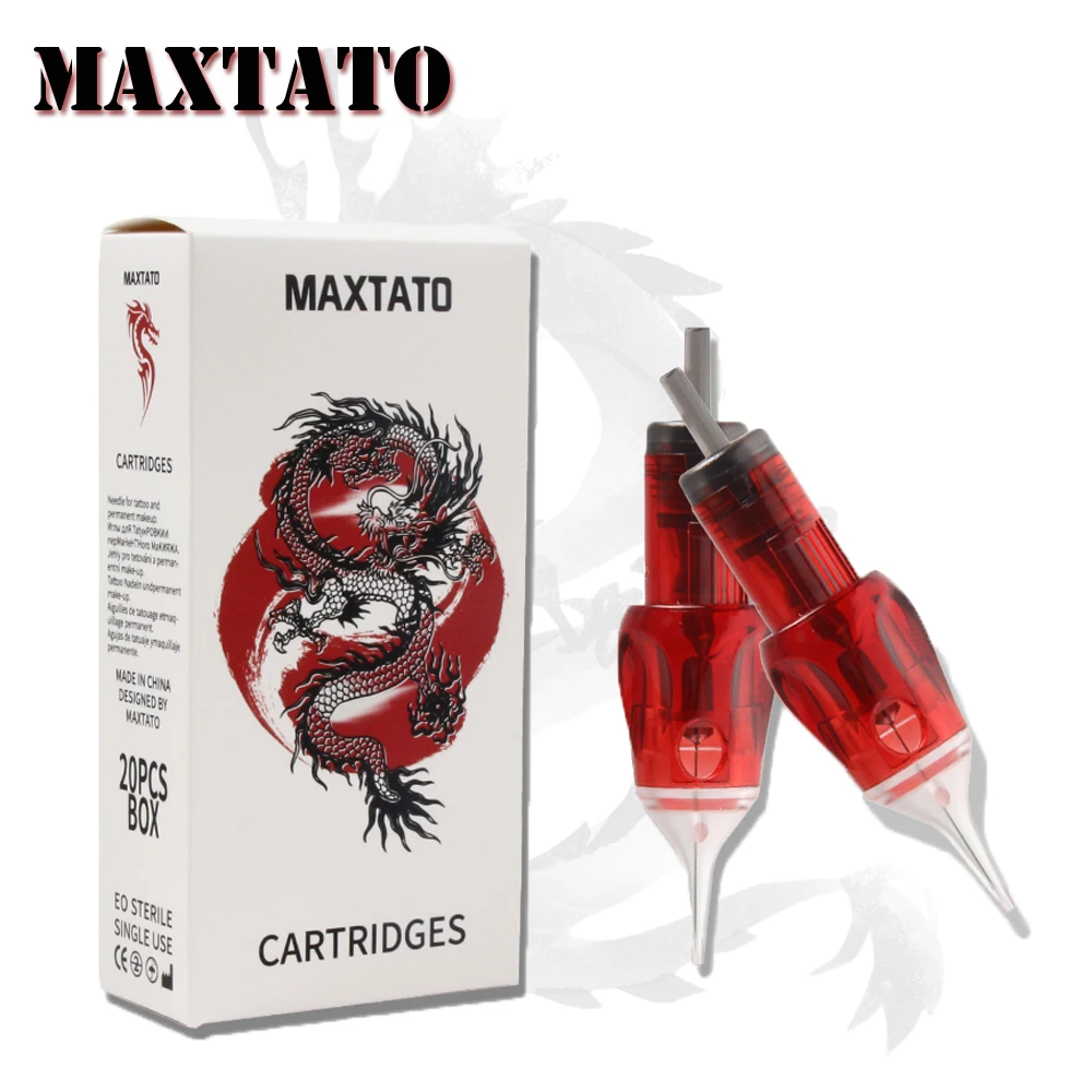 20PCS MAXTATO Pro Cartridge Tattoo Needles 1201RL 0801RL 3RL 7RM 7M1 Premium Revolution Tattoo Cartridge Tattoo Pen Supplies