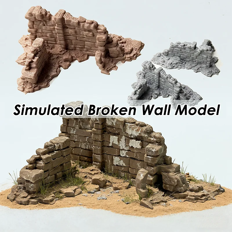 

Миниатюрные модели разрушенных стен, имитация поврежденных домов, материалы для ландшафтного дизайна песочниц, декор для железнодорожных макетов