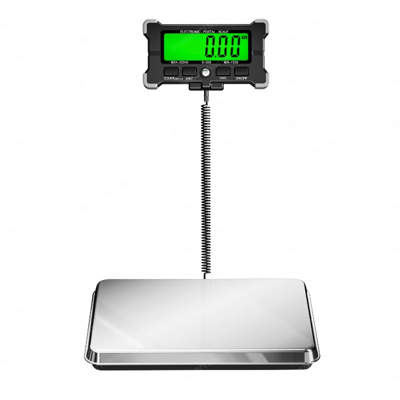 

440lbs 200kg USB Stainless Steel luggage Platform Postal Weight Measuring Floor Scale stainless steel postal luggage scale