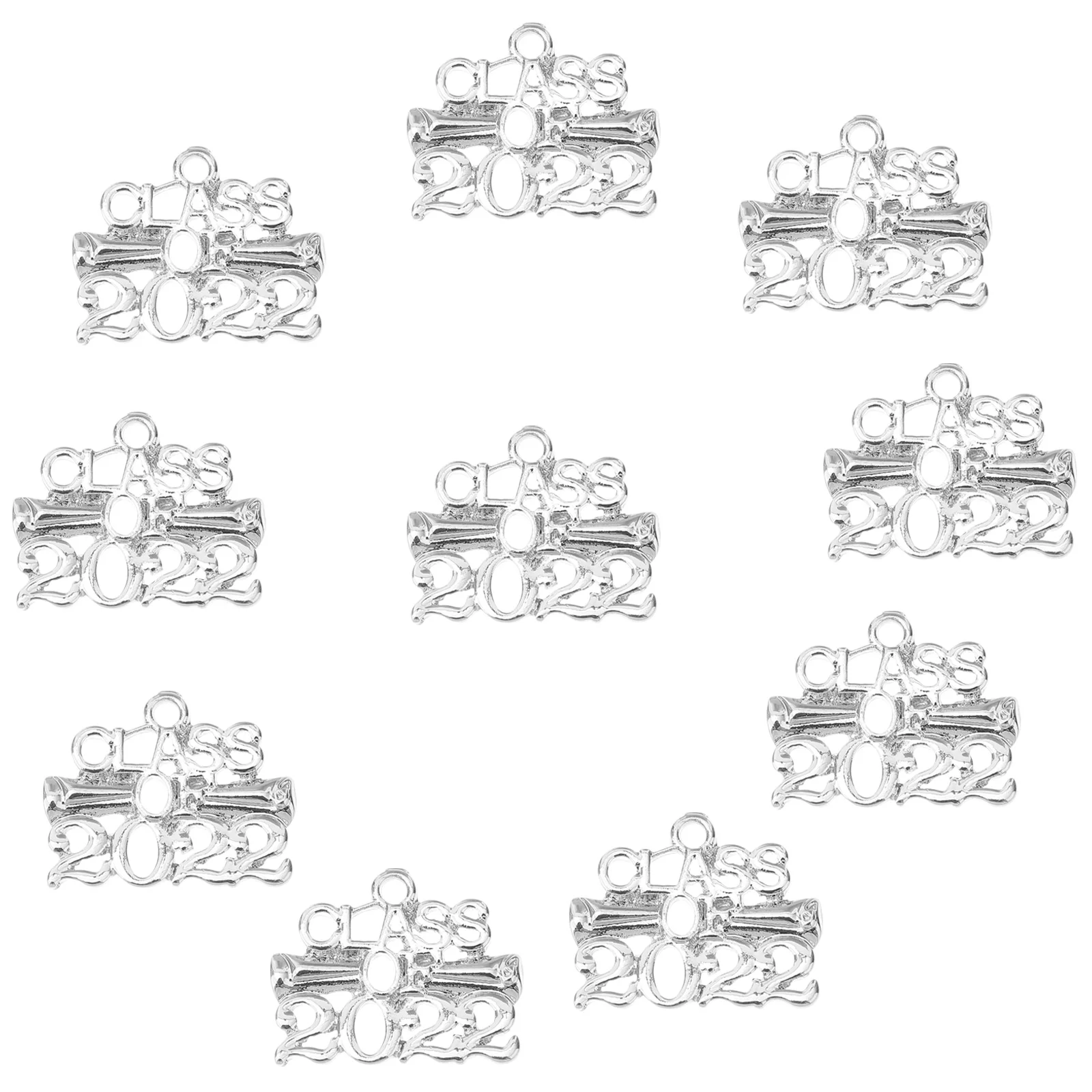 

10pcs Graduation Commemorative Alloy Pendant Creative Design Hanging Crafts Jewelry Accessories Gift Souvenir For 2022