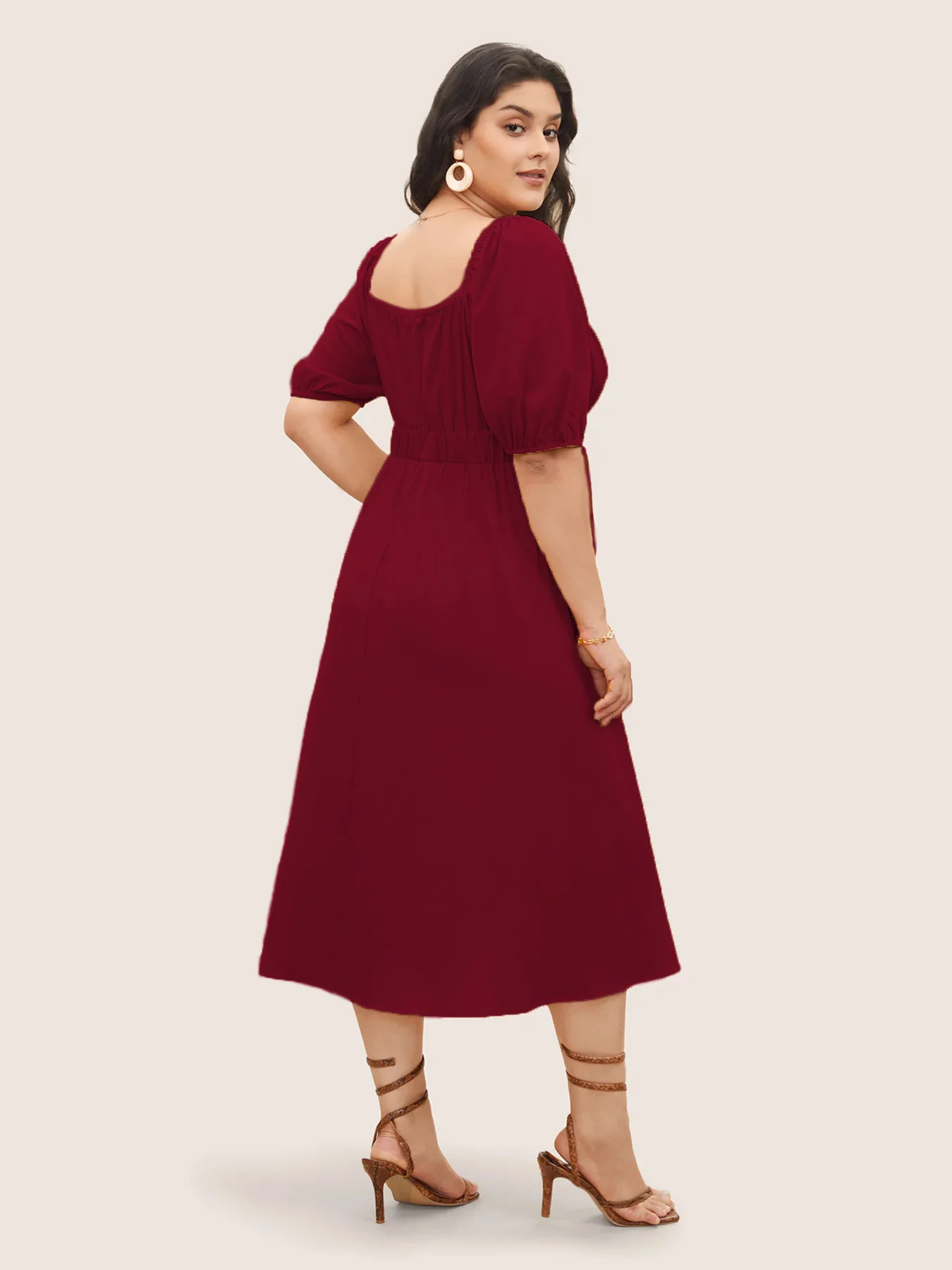 Elegant and Perrty Red Dress Plus Size Women Weddings Formal Solid Split Light Luxury Dress Free Shipping Offers Summer Holiday