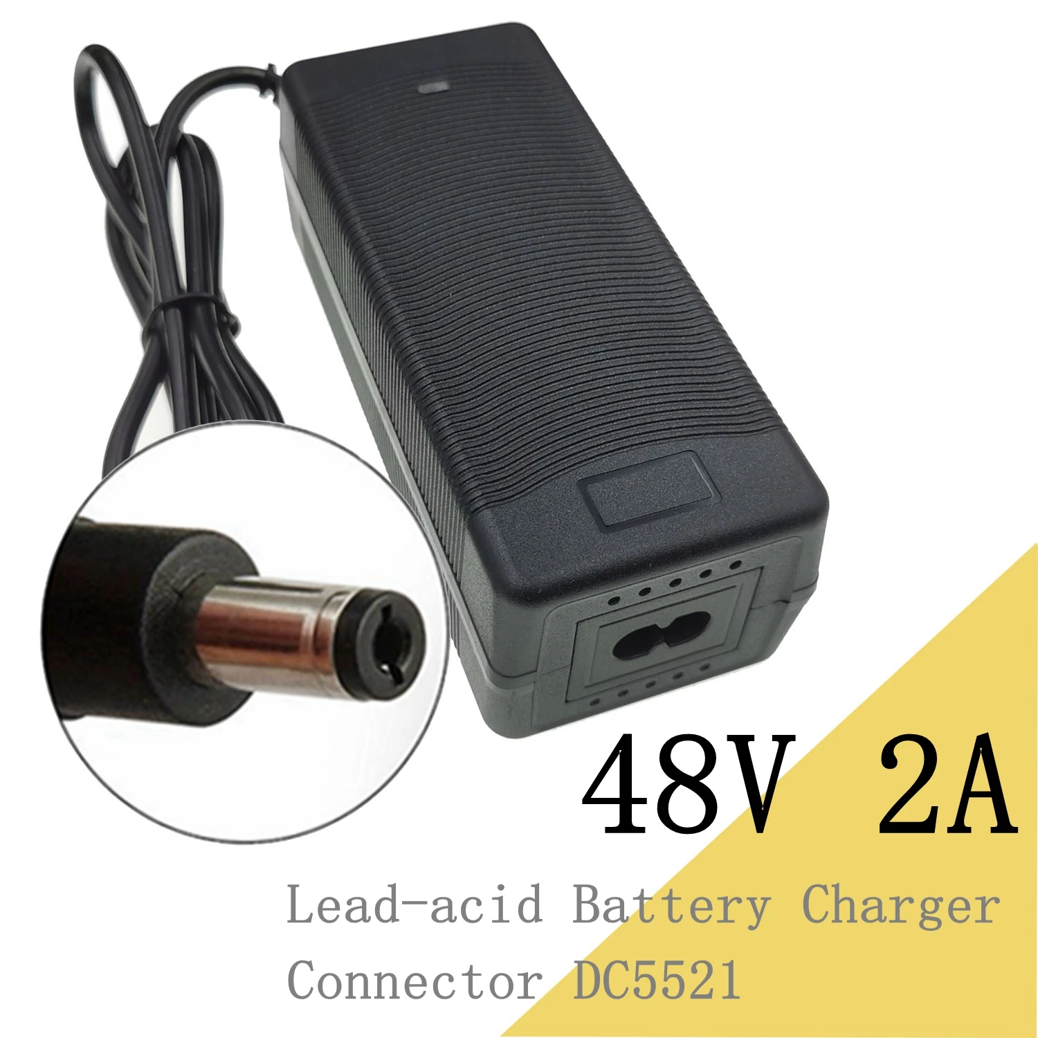 

48V 2A Lead-acid Battery Charger for 48V Lead acid Battery output 55.2V DC5525 Connector