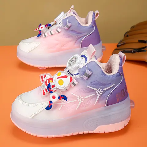 Casual 2Wheels Roller Skate Children Shoes Sneakers For Kids Boys Girls Sports Running Outdoor Adult Casual Women Tennis