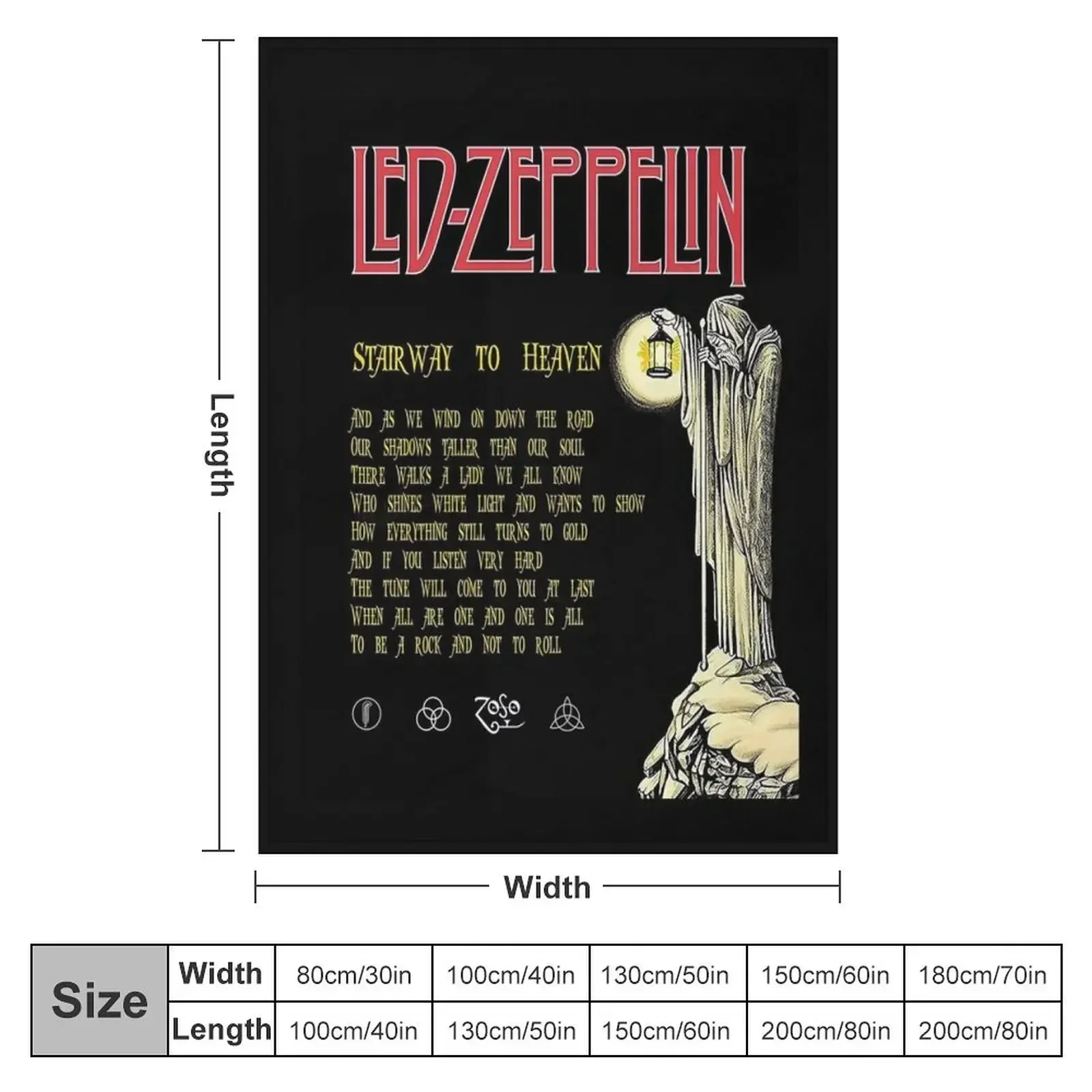 Stairway To Heaven Song Lyrics Poster - Stairway To Heaven Album Throw Blanket Softest Tourist Thins for sofa Blankets