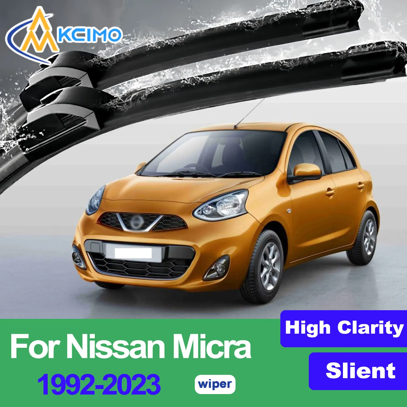 

For Nissan Micra 1992-2023 Front Windshield Wiper Blades 2pcs Slient Rain Windscreen Window Accessories