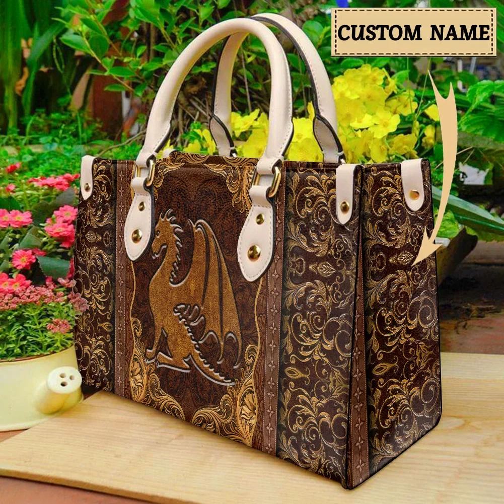 Bolso de mano Fly Dragon 3D para mujer, bolsa de hombro con asa superior, Estilo Vintage, informal, a la moda, para exteriores