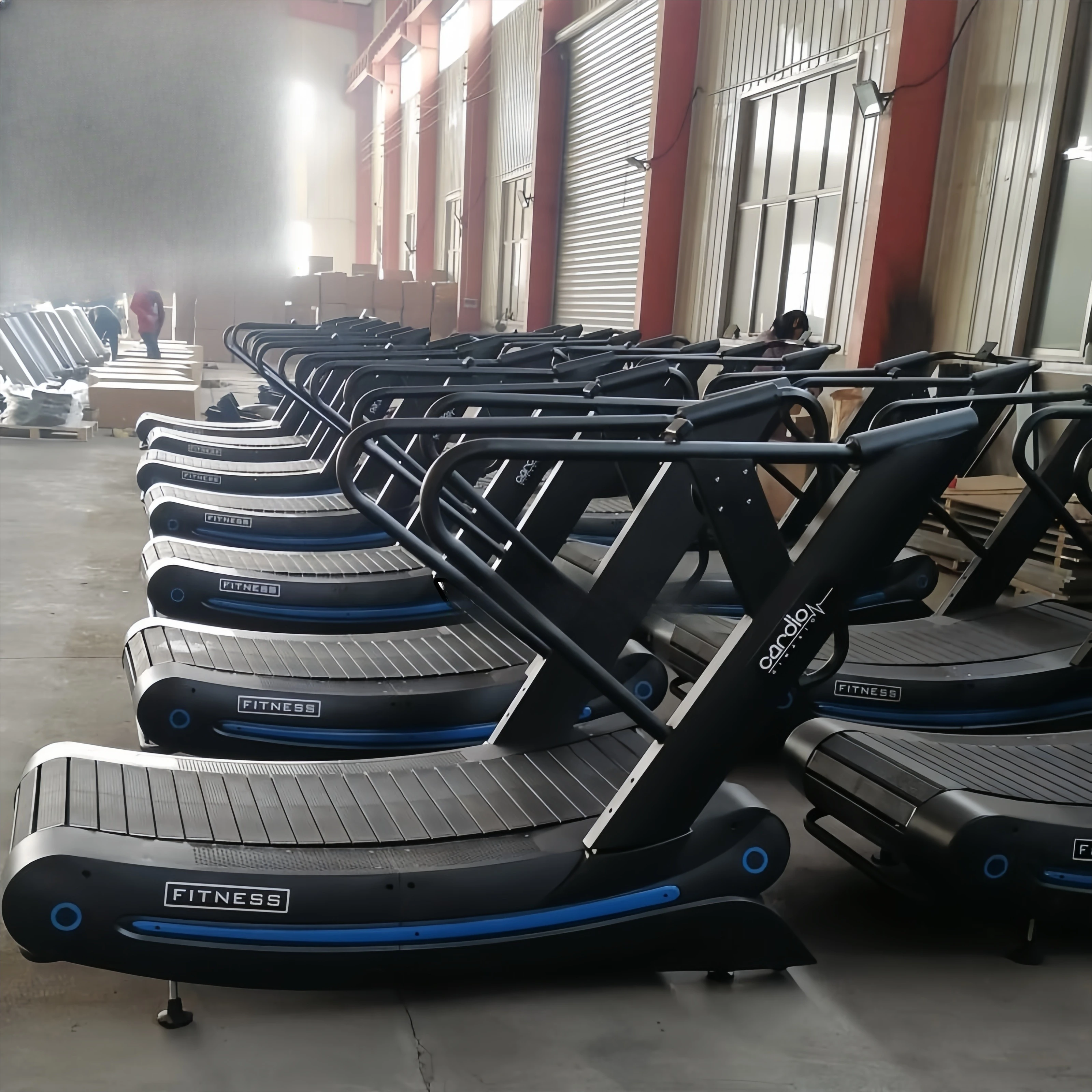 OYLP YL-T004 Air Runner Non-motorized Unpowered Treadmill Commercial Running Indoor Gym Fitness Machine Manual Curved Treadmill