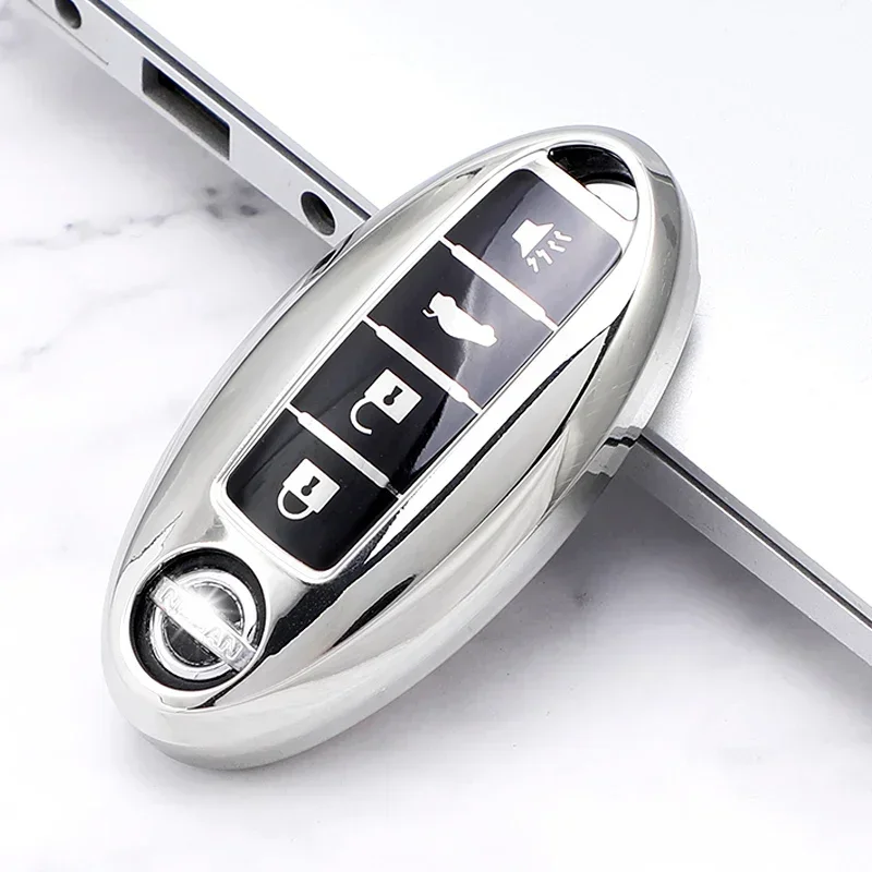 Car 4/5 Button Key Cover Case Shell for Nissan Qashqai X-Trail T31 T32 Juke J10 J11 Kicks Tiida Pathfinder Note for Infiniti