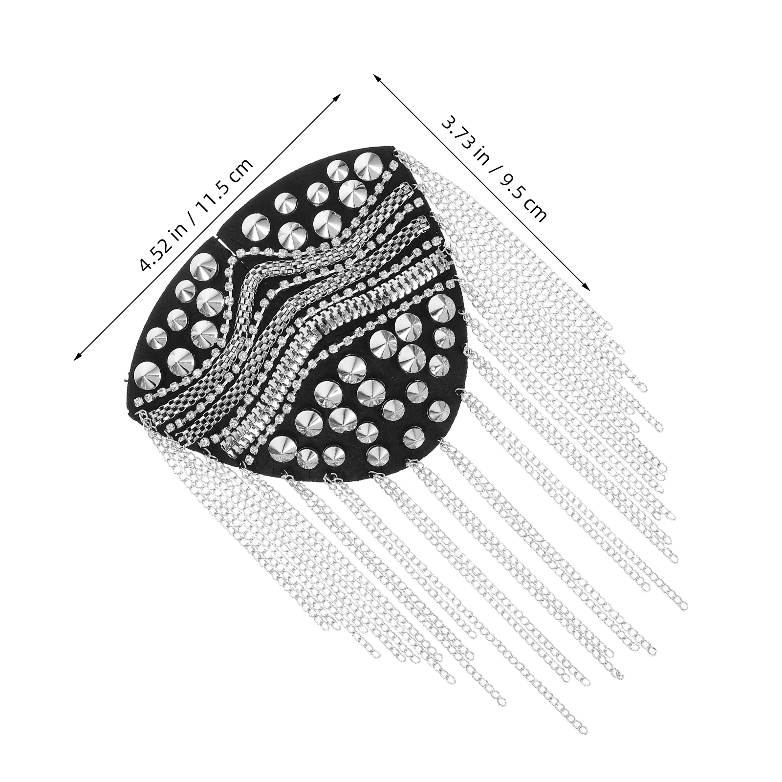 Para ozdobnych nitów z frędzlami na ramię, styl vintage, kostium księcia, srebrne, wytrzymałe, modne, męski, stylowy dodatek, rękodzieło, akcesoria do szycia.