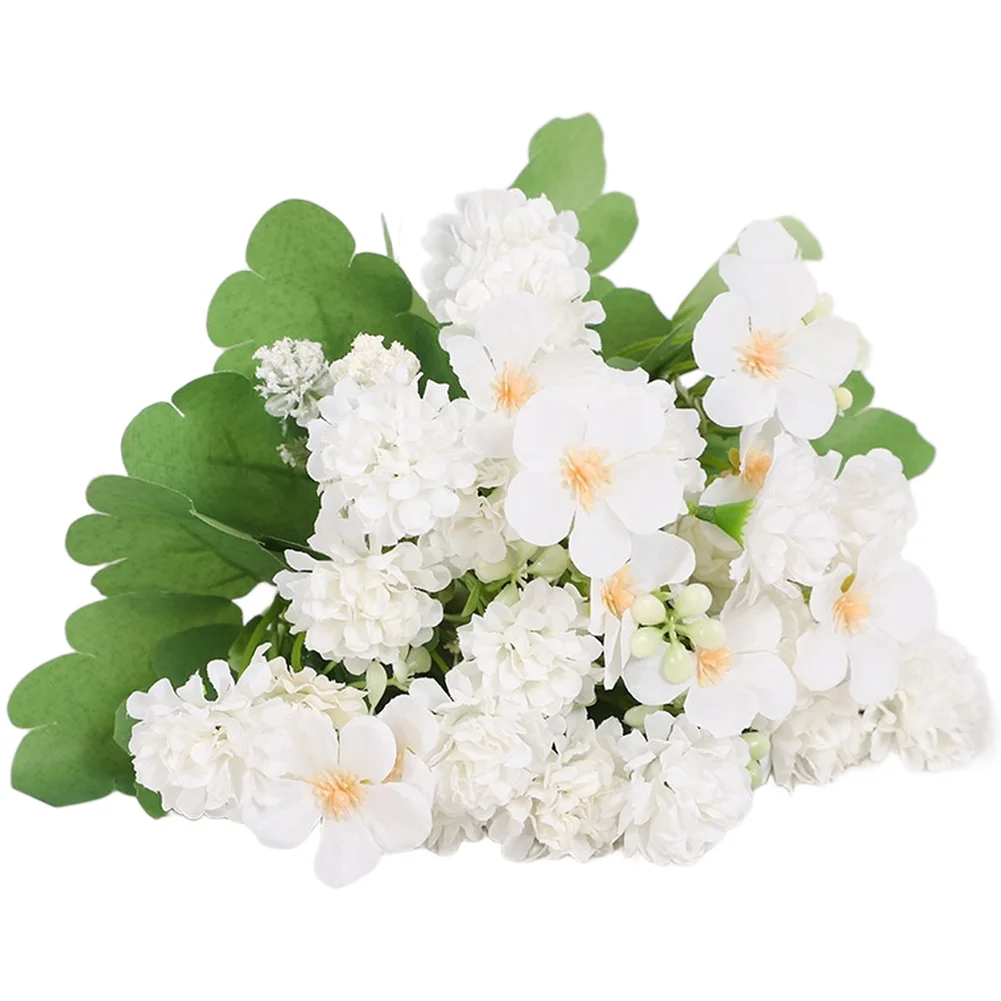 Seidenblumenstrauß, Kugelchrysanthemen, künstliche Blumen, Seidenmaterial: Hergestellt aus hochwertiger Seide für ein realistisches Aussehen. – Detail 9