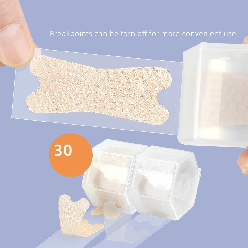 30 Uds Gel Protector de talón parches para pies almohadillas adhesivas para blíster revestimiento de talón pegatinas para zapatos yeso para aliviar el dolor cuidado de los pies agarre de cojín