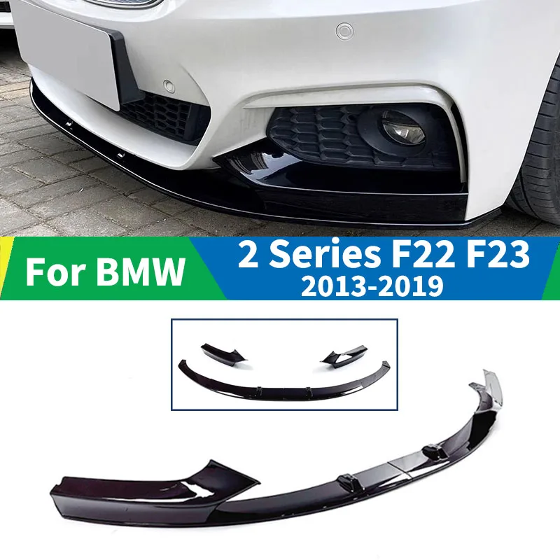 

Для BMW 2 серии F22 F23 2013-2019 передний бампер, разделитель губ, комплекты кузова в стиле MP, передний спойлер, лезвие, 4 шт., автомобильные аксессуары, тюнинг