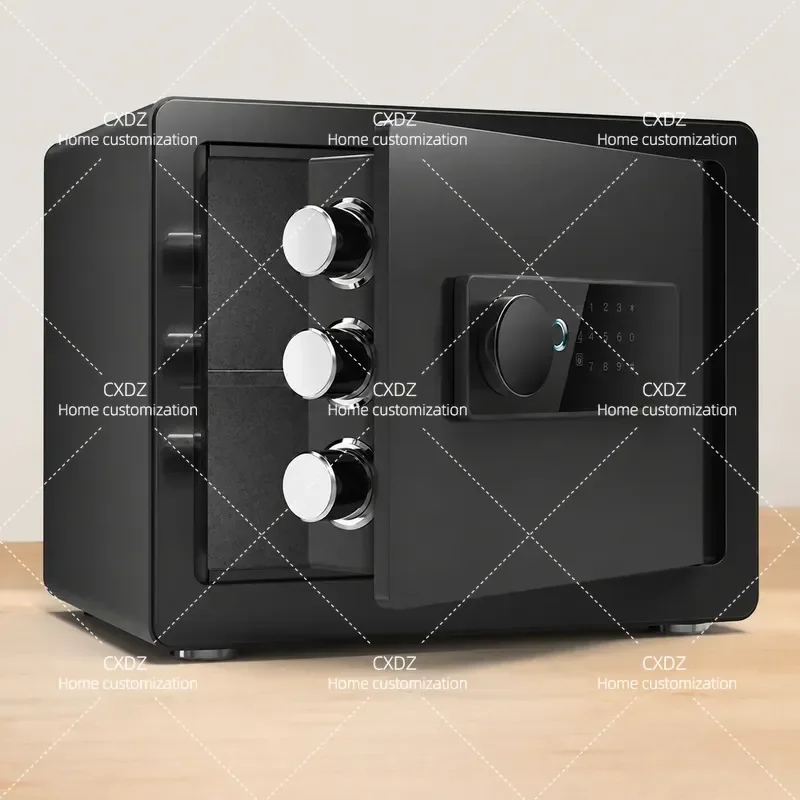 Small WiFi Password Safe Box Mini Anti-theft Alarm Security Deposit Box for Home Office Use Compact Digital Lock Storage
