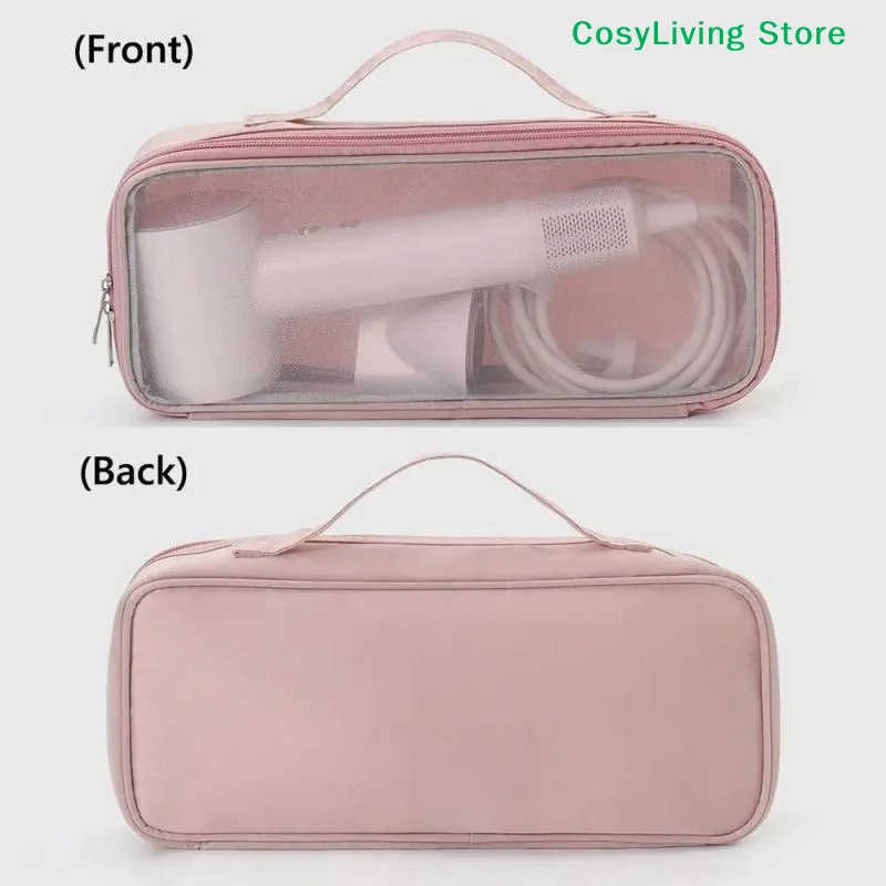 Hair Dryer Carrying Case Portable Travel Case Storage Curling Iron Straightener Storage Case Clear Window Storage Bag