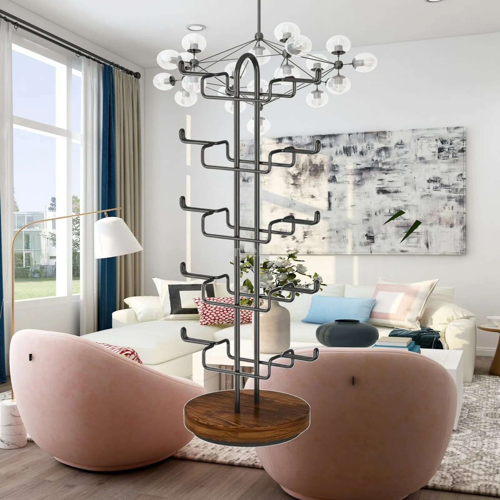 Rotating Glasses Display Stand 360-Degree Sunglasses Display Rack Eyeglass Storage Rack Stable Rotating Glasses Holder