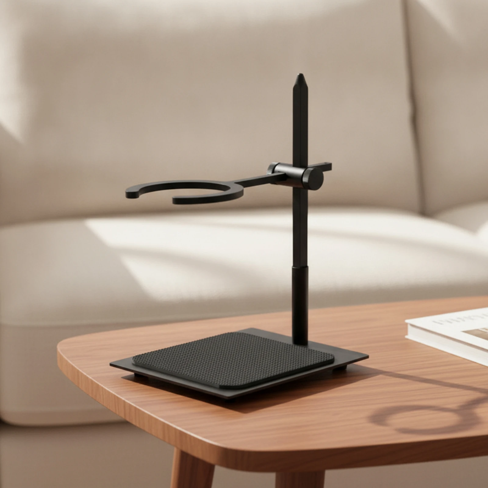 support-en-fer-avec-support-circulaire-support-en-metal-antiderapant-avec-bras-reglable-robuste-pour-table-bureau