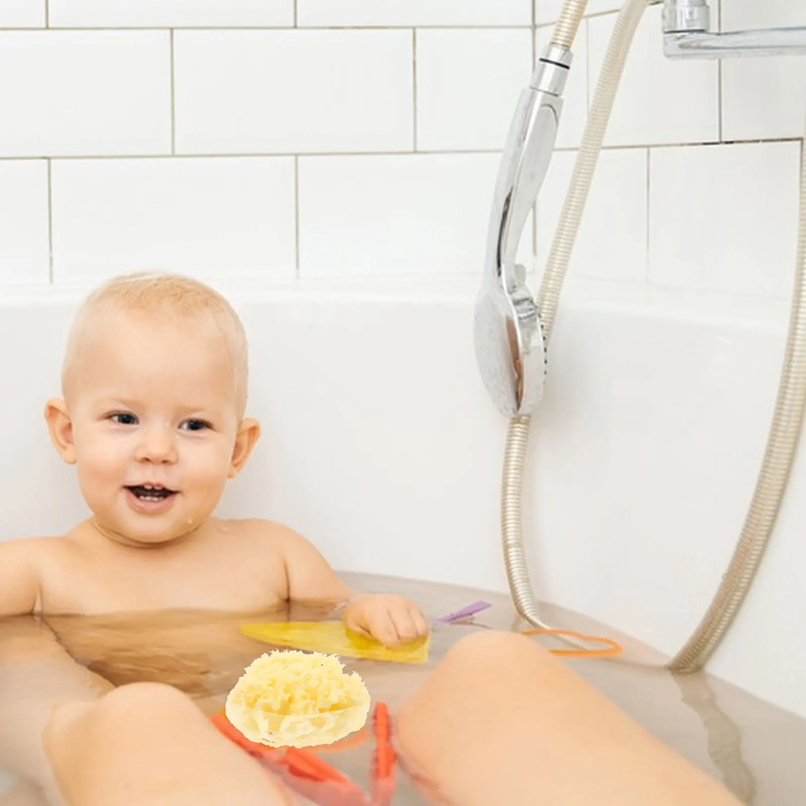 إسفنجة حمام الجسم على شكل قرص العسل للتنظيف اللطيف والترطيب والعناية بالبشرة وغسول مقشر مناسب للاستحمام النسائي للأطفال #1