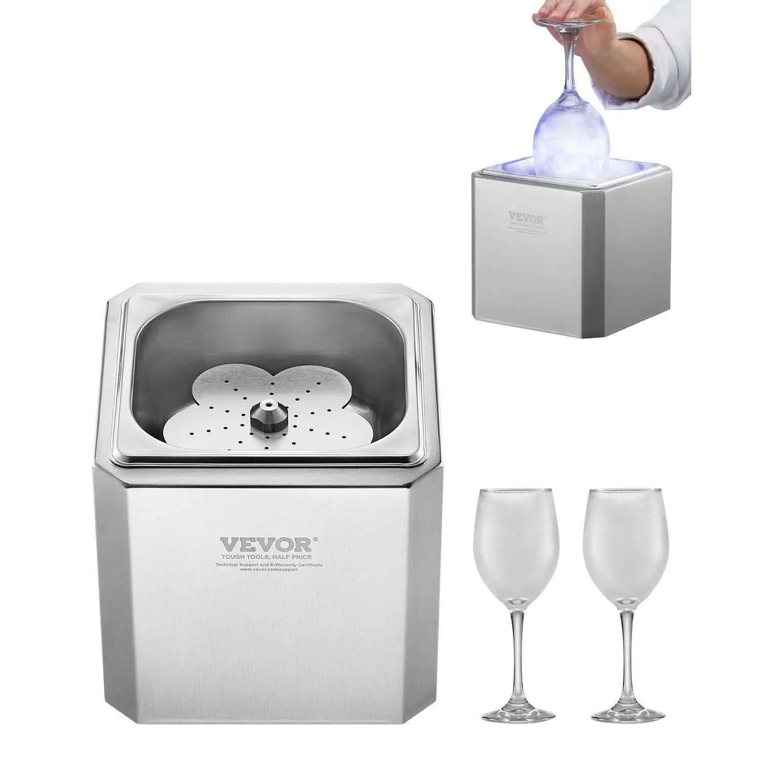 Beer Glass Froster Instant 8-10 Seconds/Cup LED Light Chic Cooler Chiller For Wine Cocktail Champ