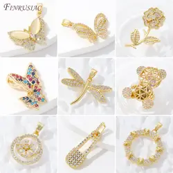 18K Real Gold Plated Crystal Charms For Jewelry Making,Trendy Jewellery Charms Accessories,Pendant For Needlework